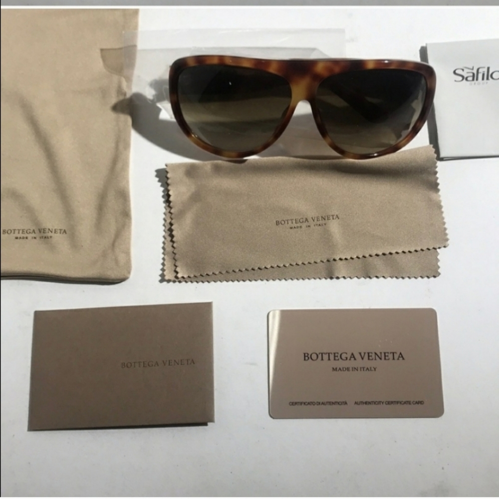 NWT BOTTEGA VENETA AVIATOR HAVANA SUNGLASSES